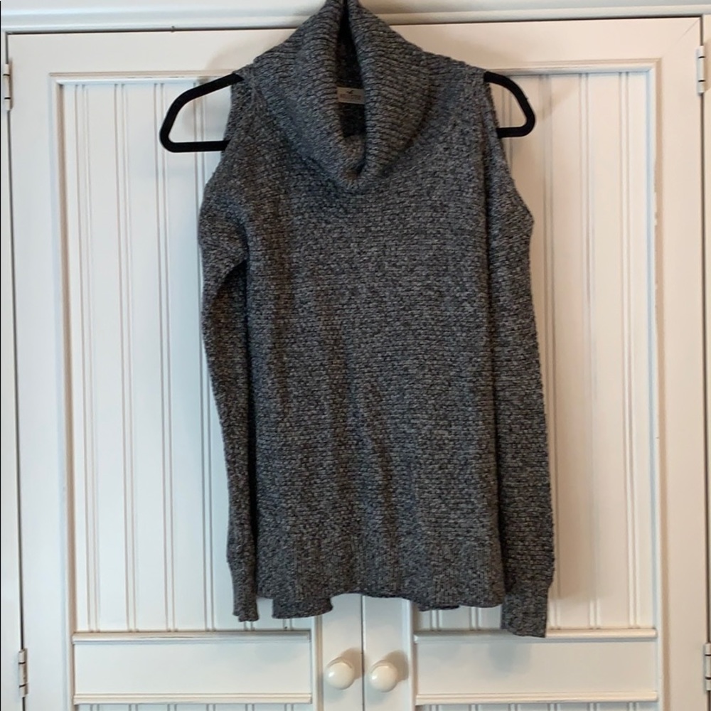 Open shoulder cowl neck sweater!